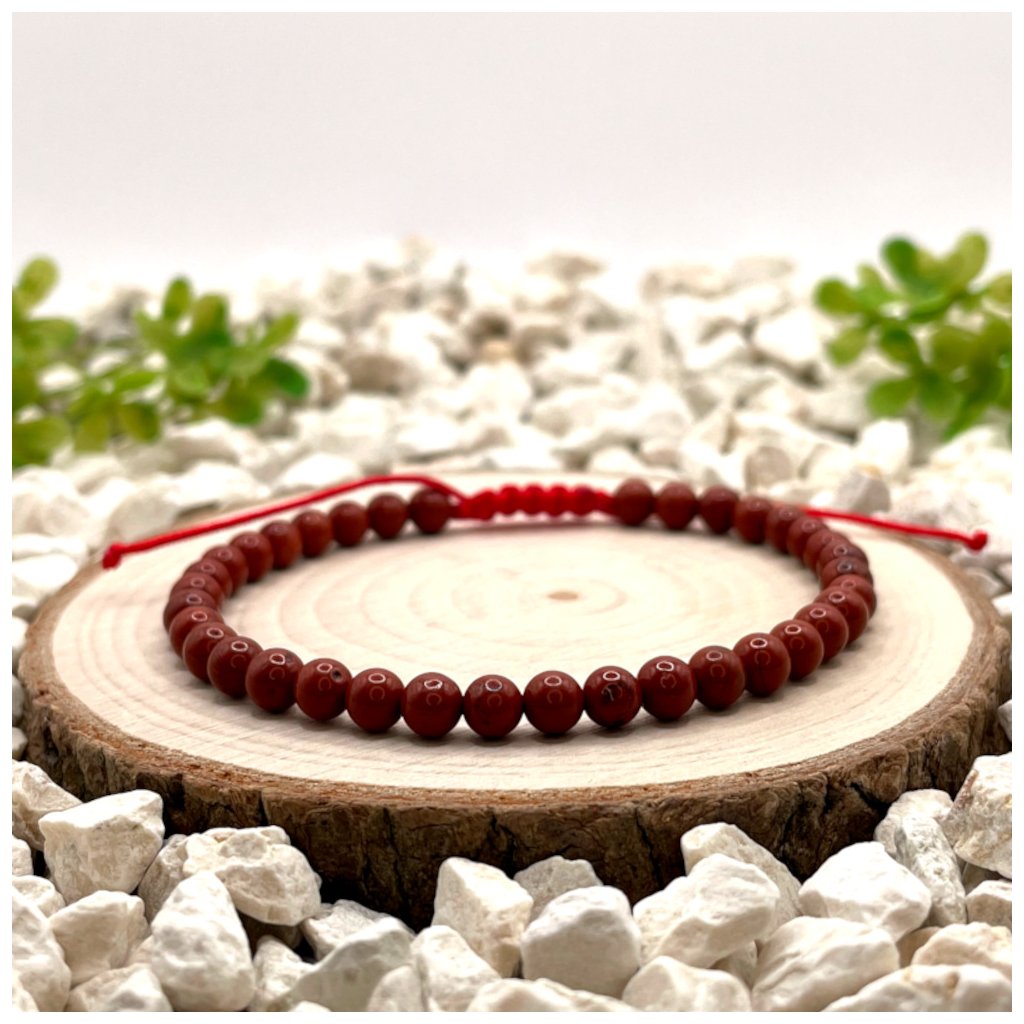 Provázkový náramek – Červený jaspis