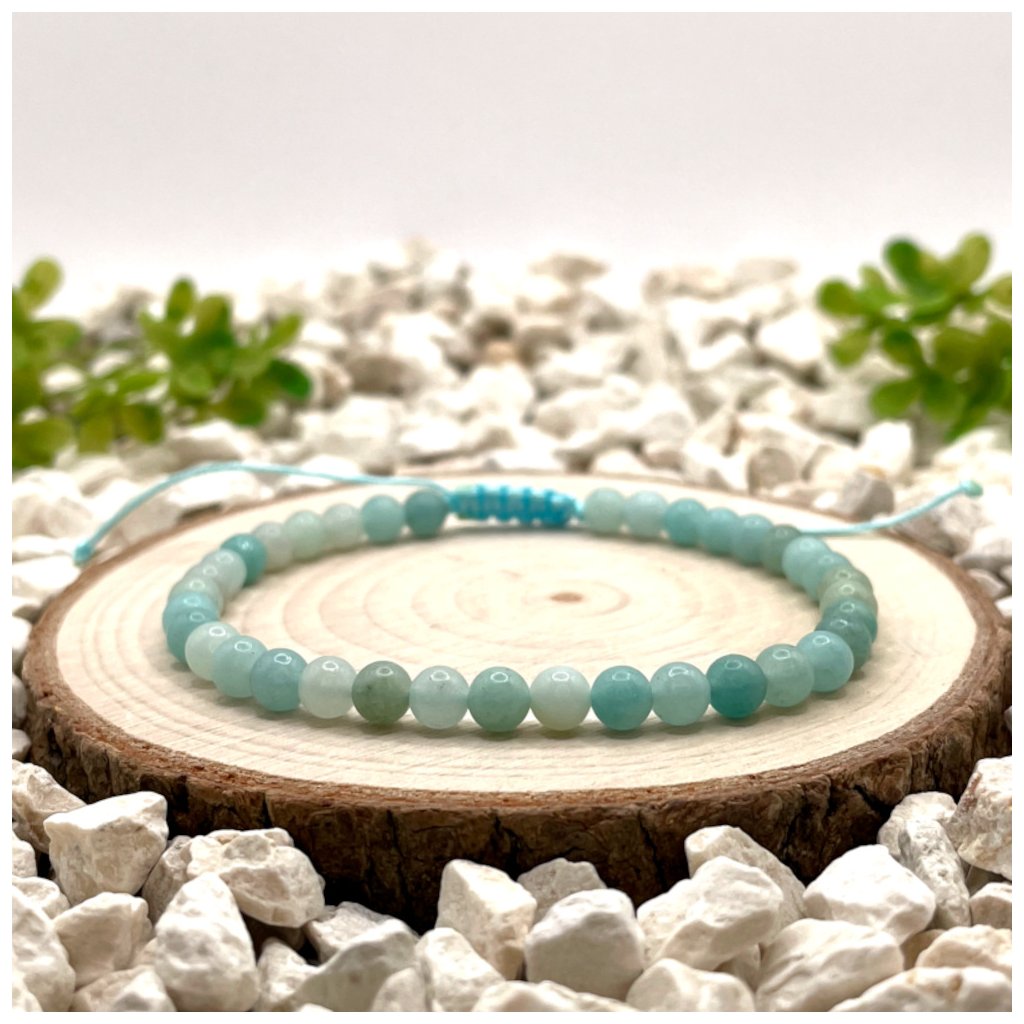 Macramé náramek – Amazonit