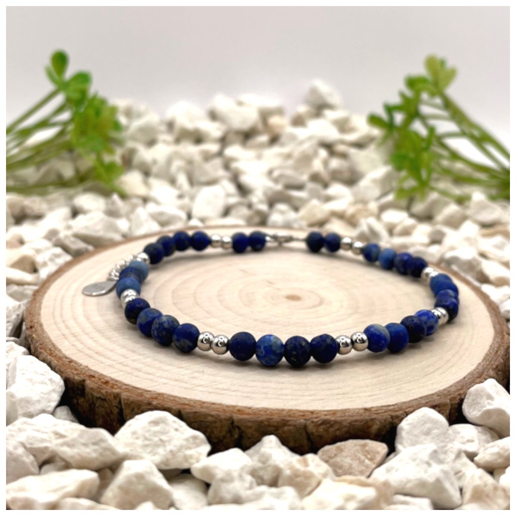 Stříbrný náramek – Lapis lazuli