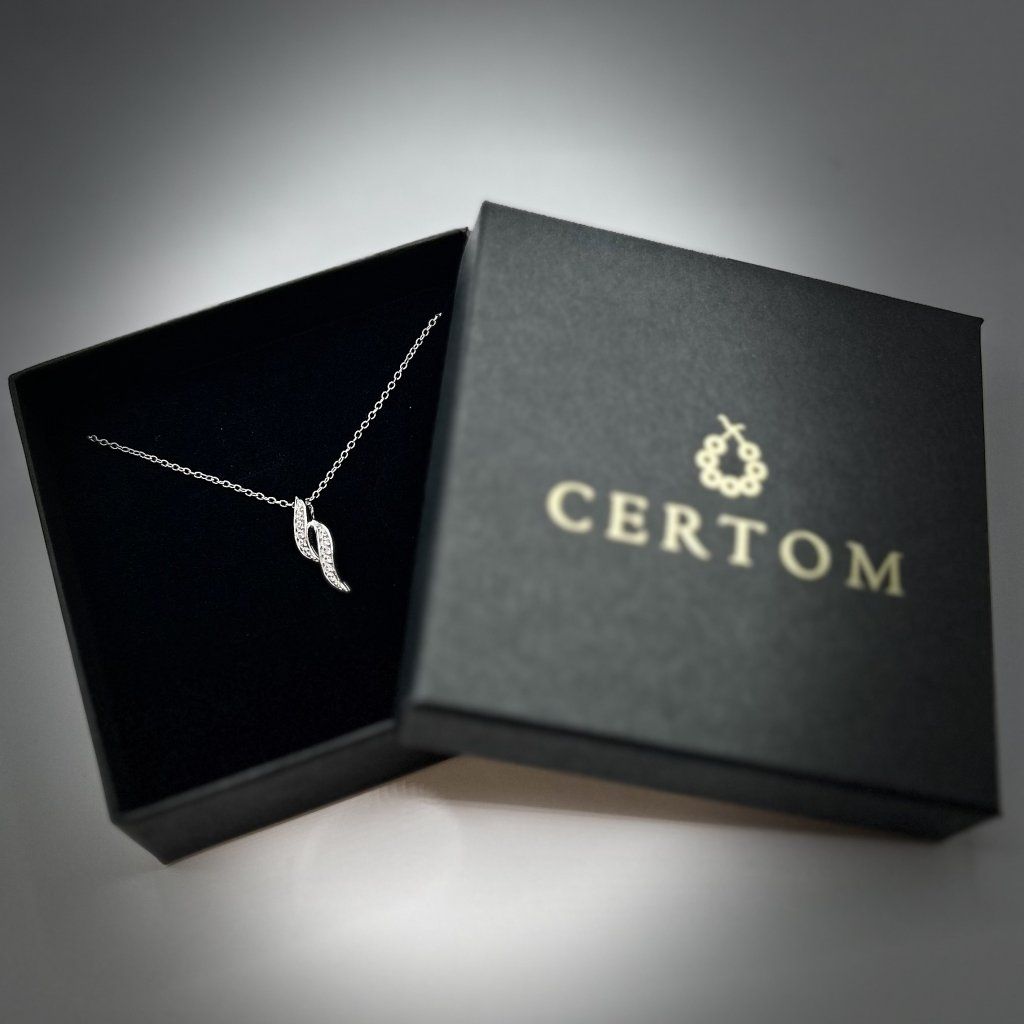 náhrdelník spirála zirkony