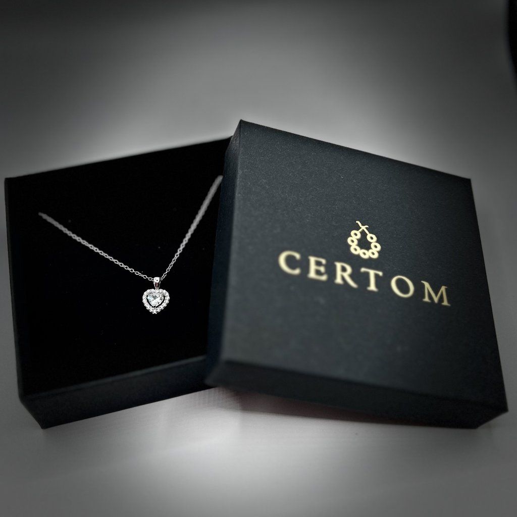 náhrdelník srdce zirkony výročí